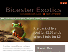 Tablet Screenshot of bicesterexotics.com